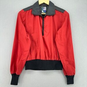 VTG 70s Alti Wear Womens Red Black Pullover Jacket SZ SMALL Puffer Quilted Retro